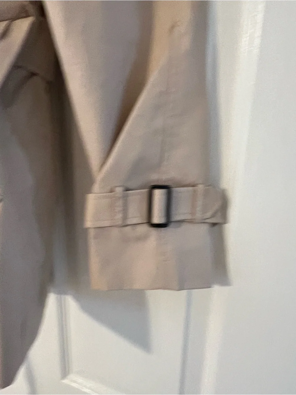 Coach Light Pink Double-Breasted Trench Coat with Belt